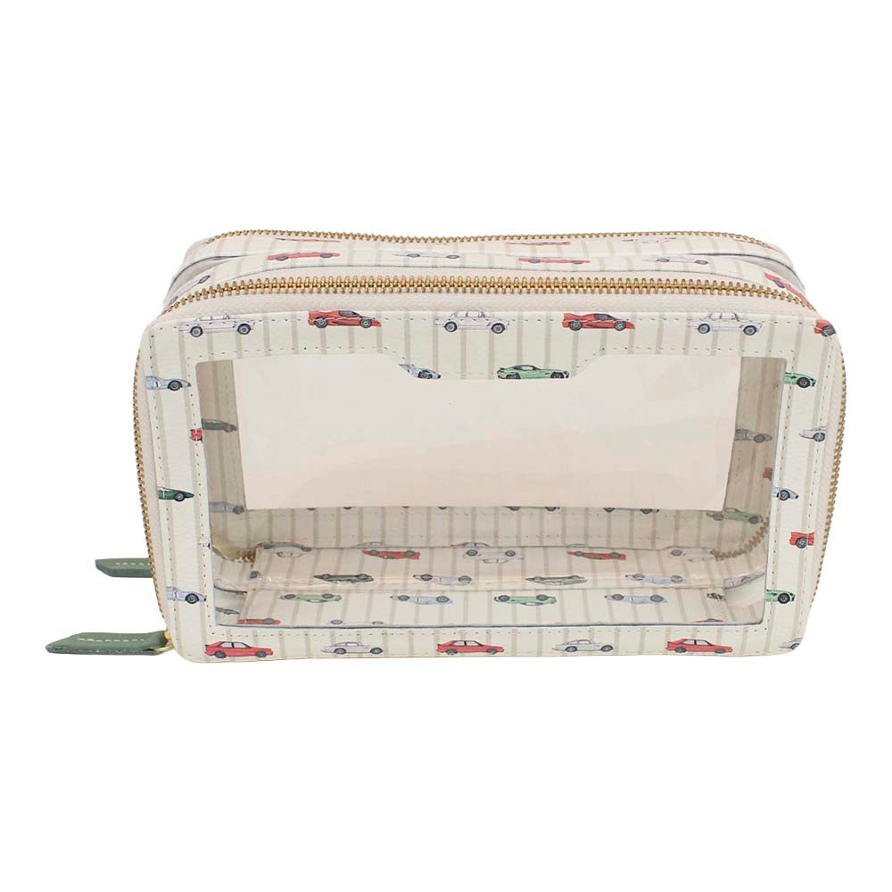 Necessaire Mini Crystal By Mariana Jabur Estampa Carros Couro Personalizada