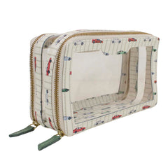 Necessaire Mini Crystal By Mariana Jabur Estampa Carros Couro Personalizada