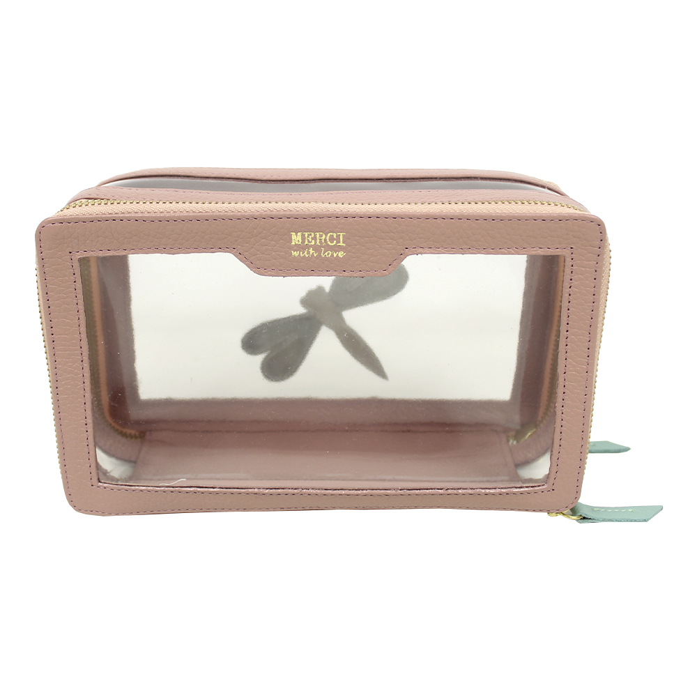 Necessaire Mini Crystal Libélula em Couro Personalizada