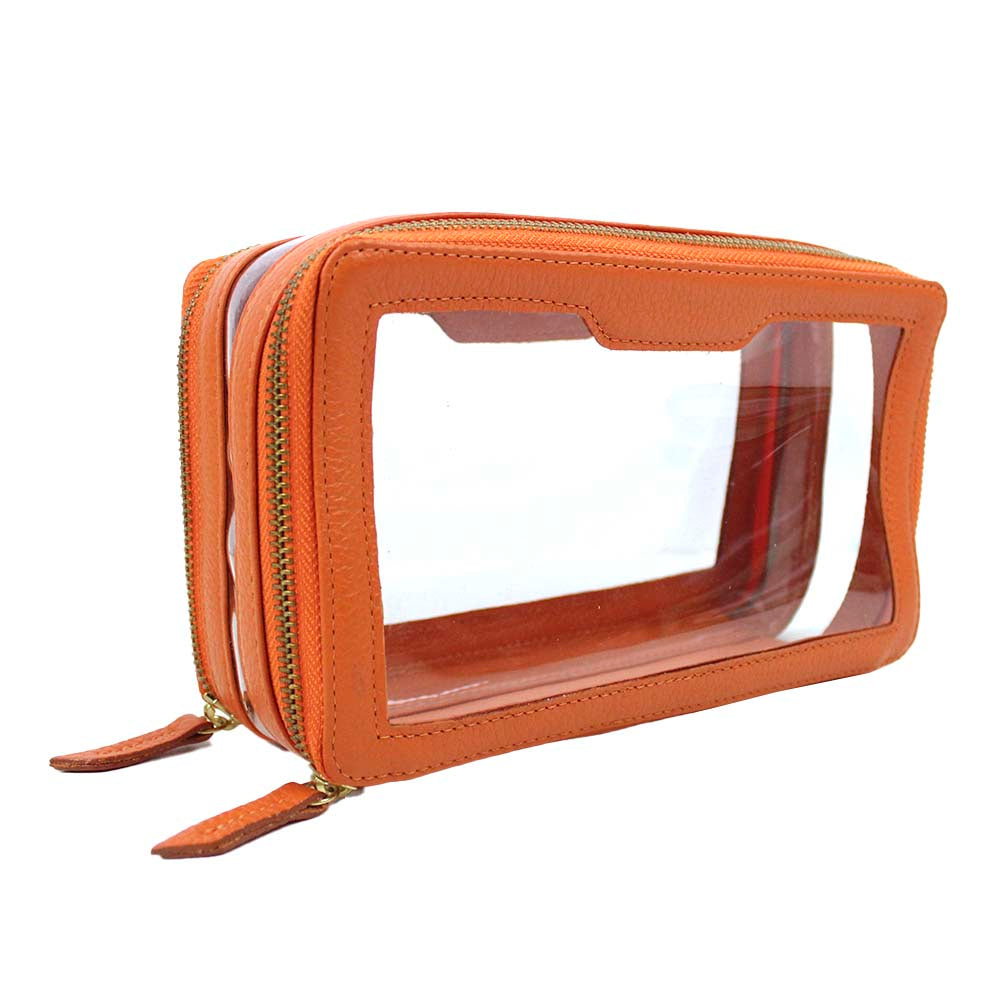 Necessaire Mini Crystal Tangerina Liso Pronta Entrega
