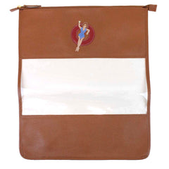 Necessaire Molhado G Caramelo Liso com Vermelho Liso e Beach Pronta Entrega