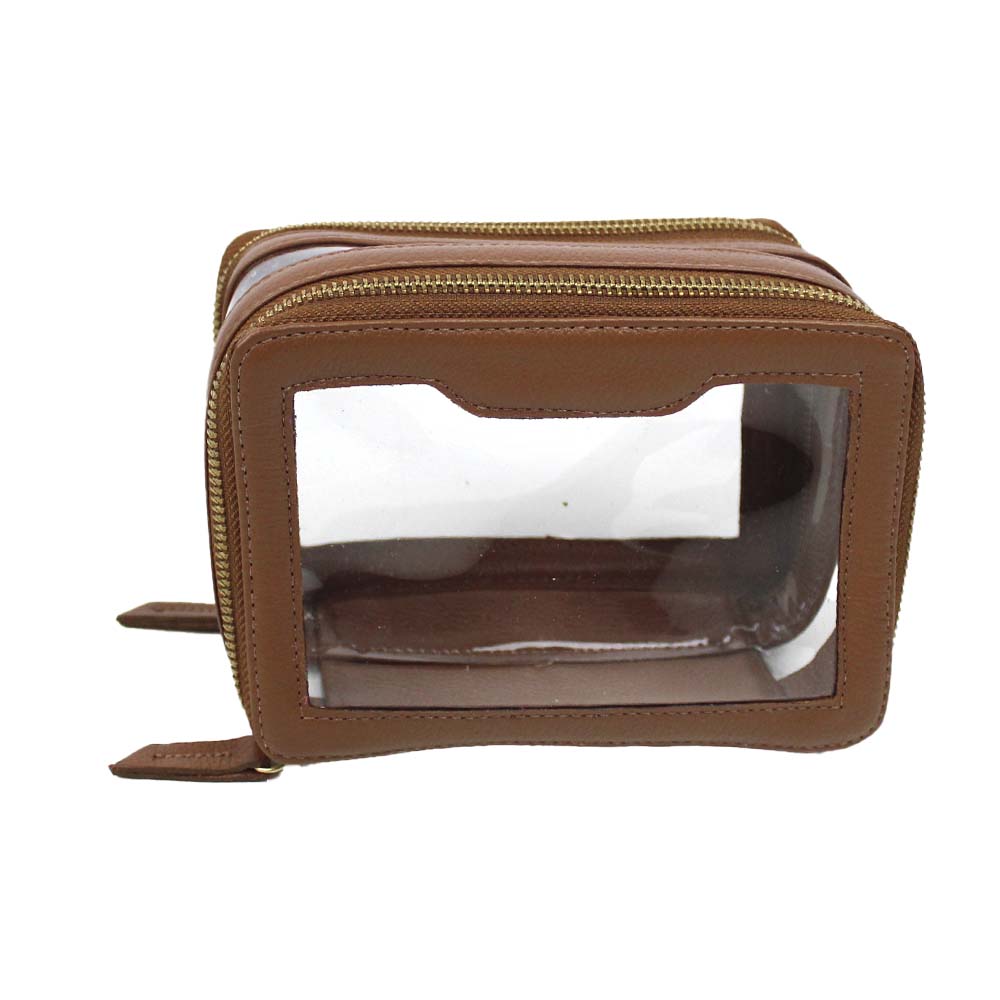 Necessaire Nano Crystal Caramelo Liso Pronta Entrega