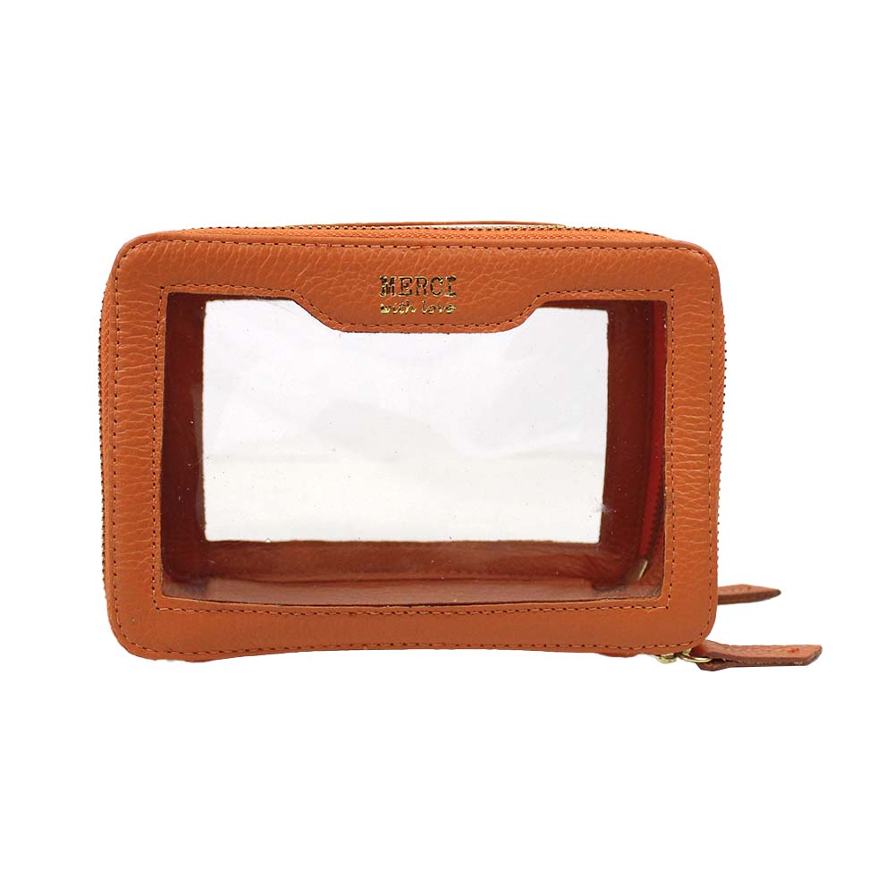 Necessaire Nano Crystal Tangerina Liso Pronta Entrega