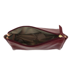 Necessaire Norah M Burgundy Liso Pronta Entrega