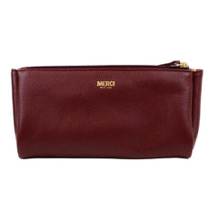 Necessaire Norah M Burgundy Liso Pronta Entrega
