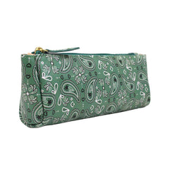Necessaire Norah P Estampa Paisley Verde Pronta Entrega