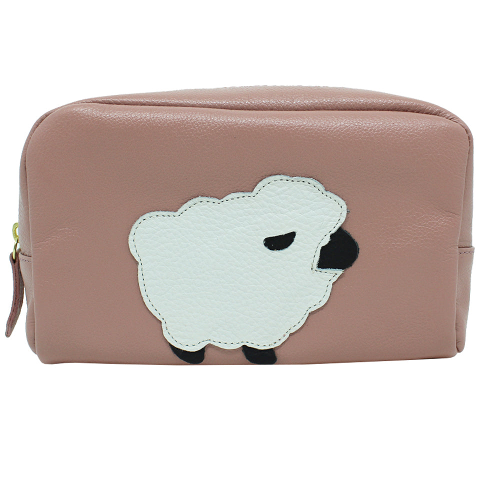 Necessaire Ovelha M em Couro Personalizado