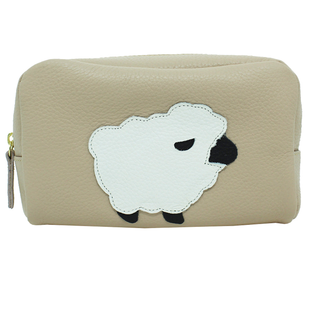 Necessaire Ovelha M em Couro Personalizado