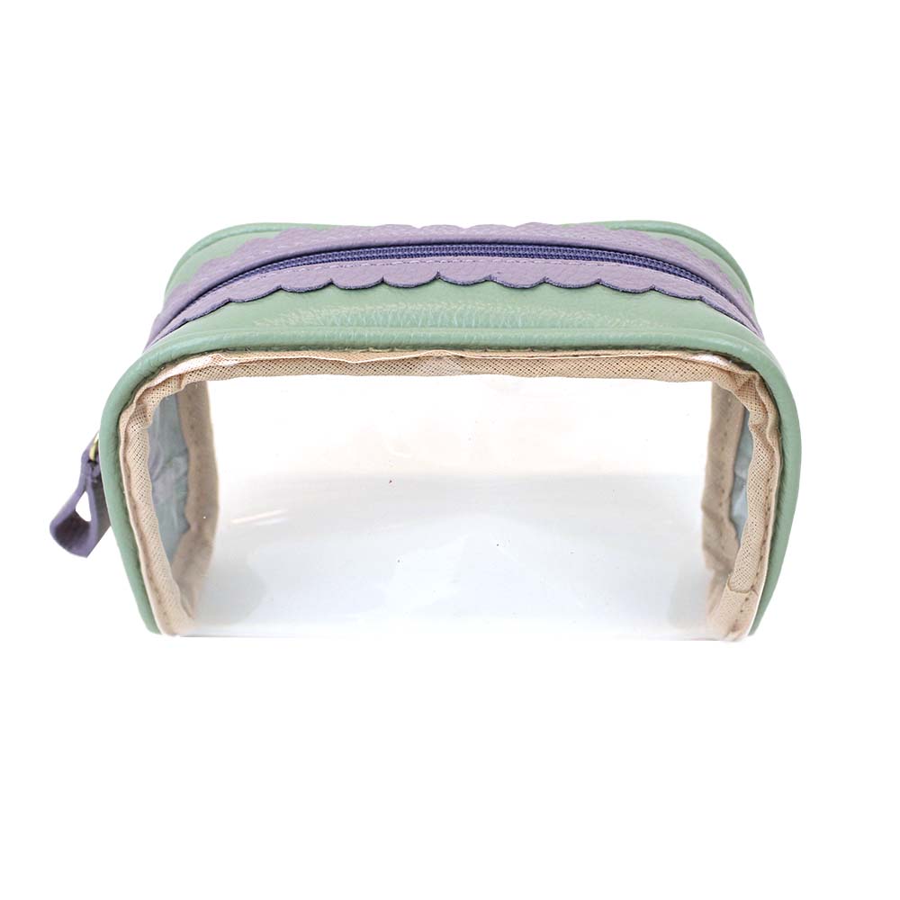 Necessaire Betina Babado P em Vinil e Couro Personalizado