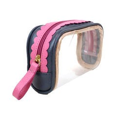 Necessaire Betina Babado P Oceano com Rosa Orquídea Pronta Entrega