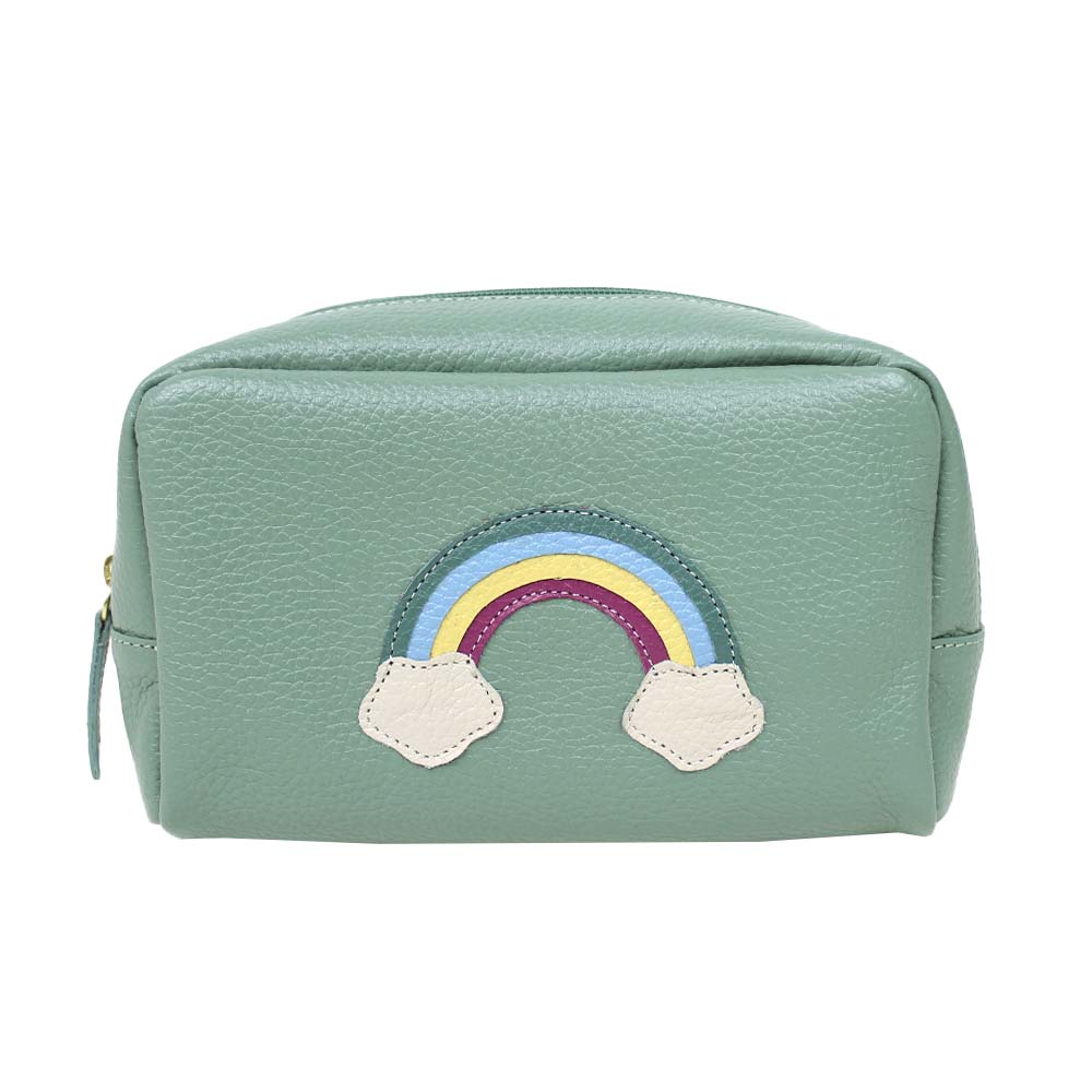 Necessaire Arco Íris P em Couro Personalizado