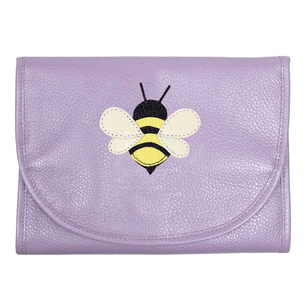 Necessaire Porta Laço Abelha Lilás Liso Pronta Entrega