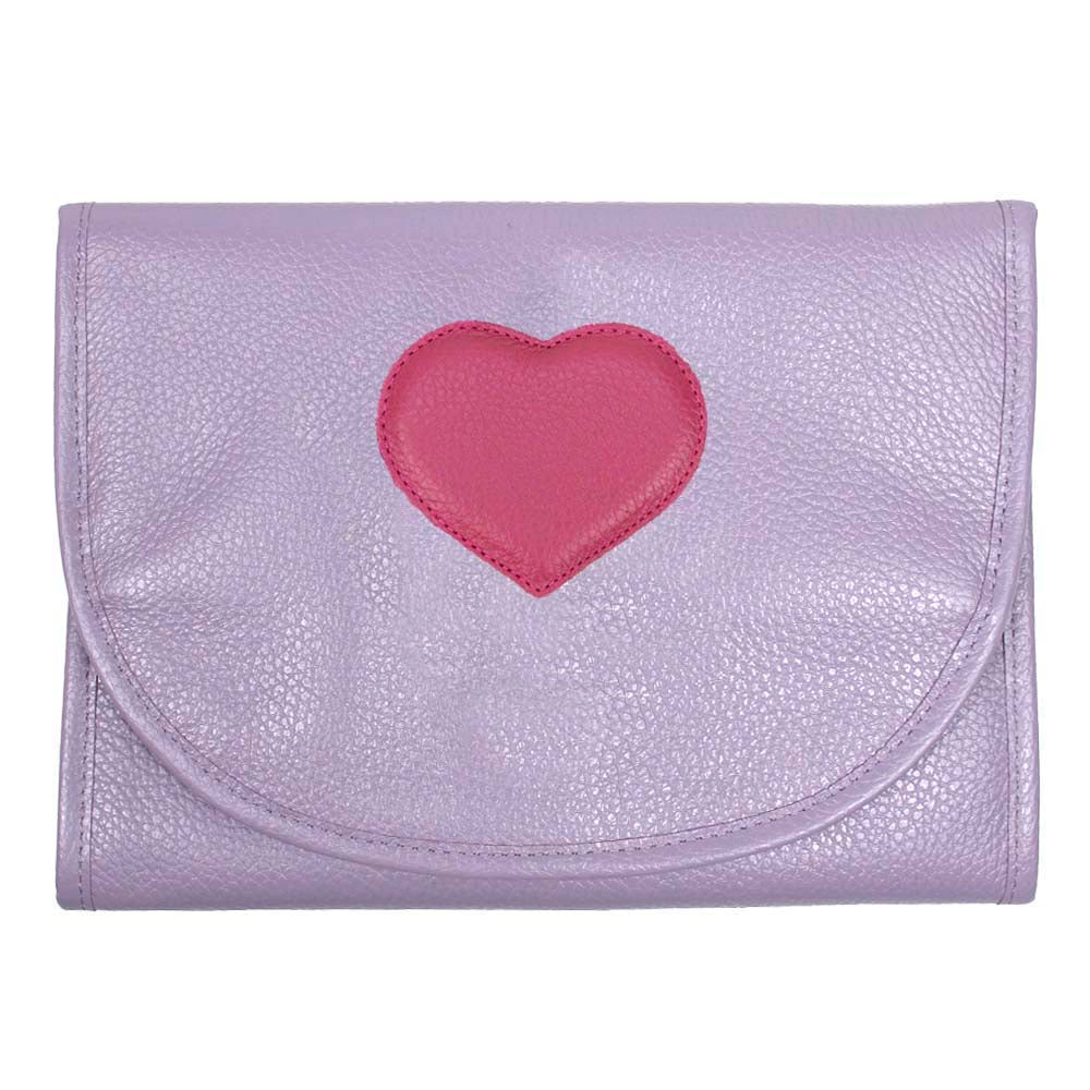 Necessaire Porta Laço Coração em Couro Personalizada