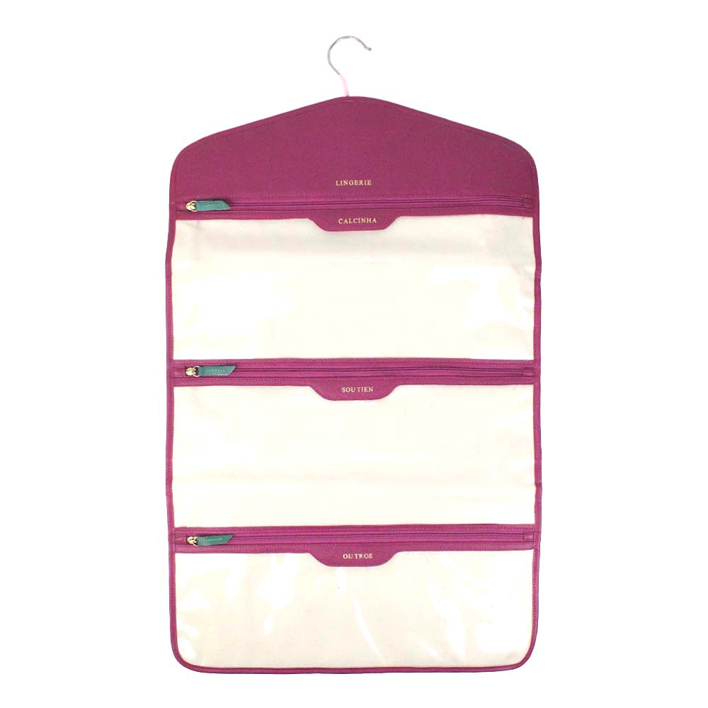 Porta Lingerie Cabide em Couro Personalizado