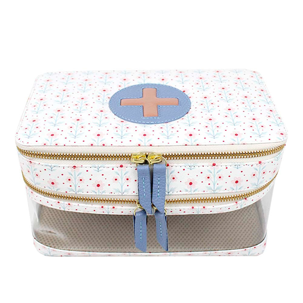 Necessaire Remédio Jumbo Estampa Flower Pronta Entrega