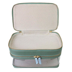 Necessaire Remédio Jumbo Jade com Azul Bebê e Beach Pronta Entrega