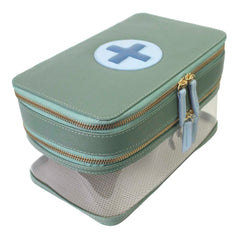 Necessaire Remédio Jumbo Jade com Azul Bebê e Beach Pronta Entrega