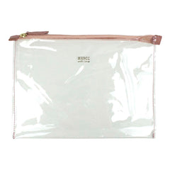 Necessaire Crystal Retangular Algodão Doce Liso Pronta Entrega