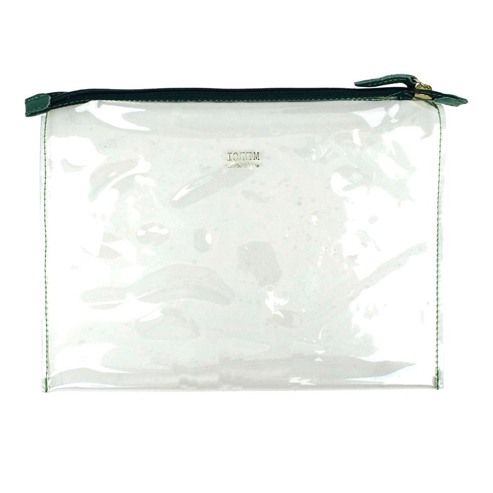 Necessaire Crystal Retangular Esmeralda Pronta Entrega