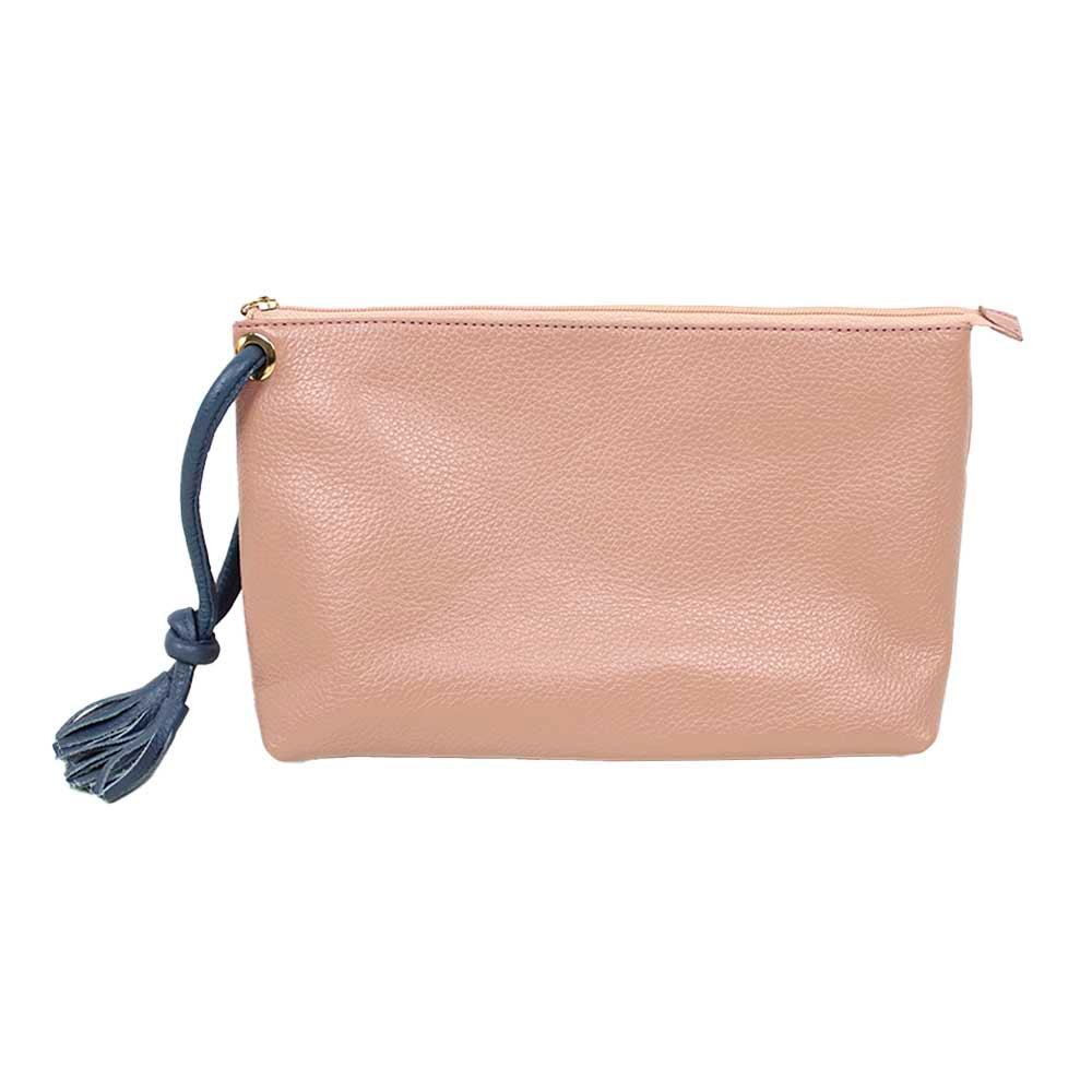 Necessaire Sandrine G Algodão Doce Liso com Oceano Pronta Entrega