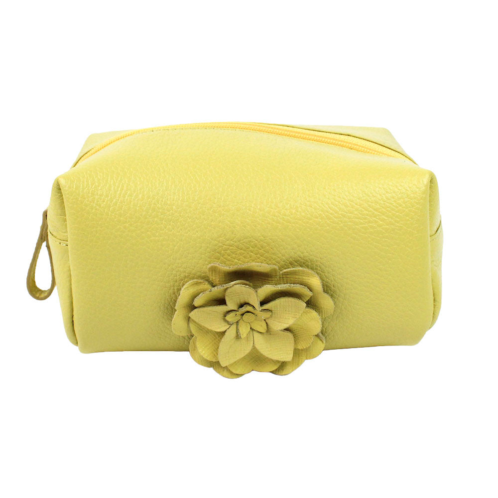 Necessaire Vicky P Camélia em Couro e Vinil Personalizado