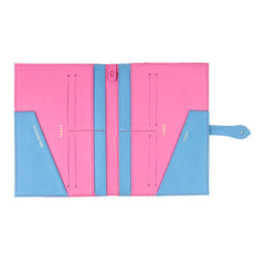 Organizador de Viagem Família 8 Rosa Orquídea com Aqua Liso Pronta Entrega