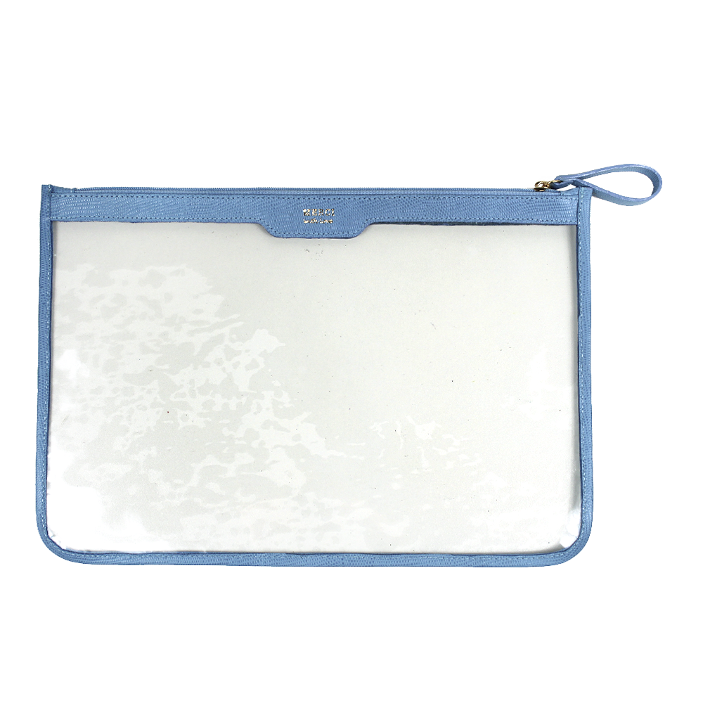 Pasta A4 Crystal Aqua Lesard Pronta Entrega
