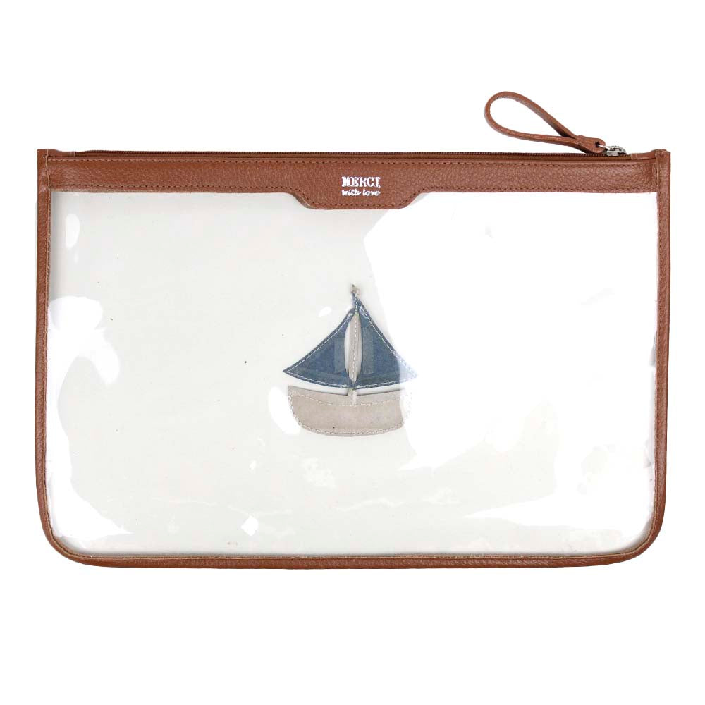 Pasta A4 Crystal Barco em Couro e Vinil Personalizada