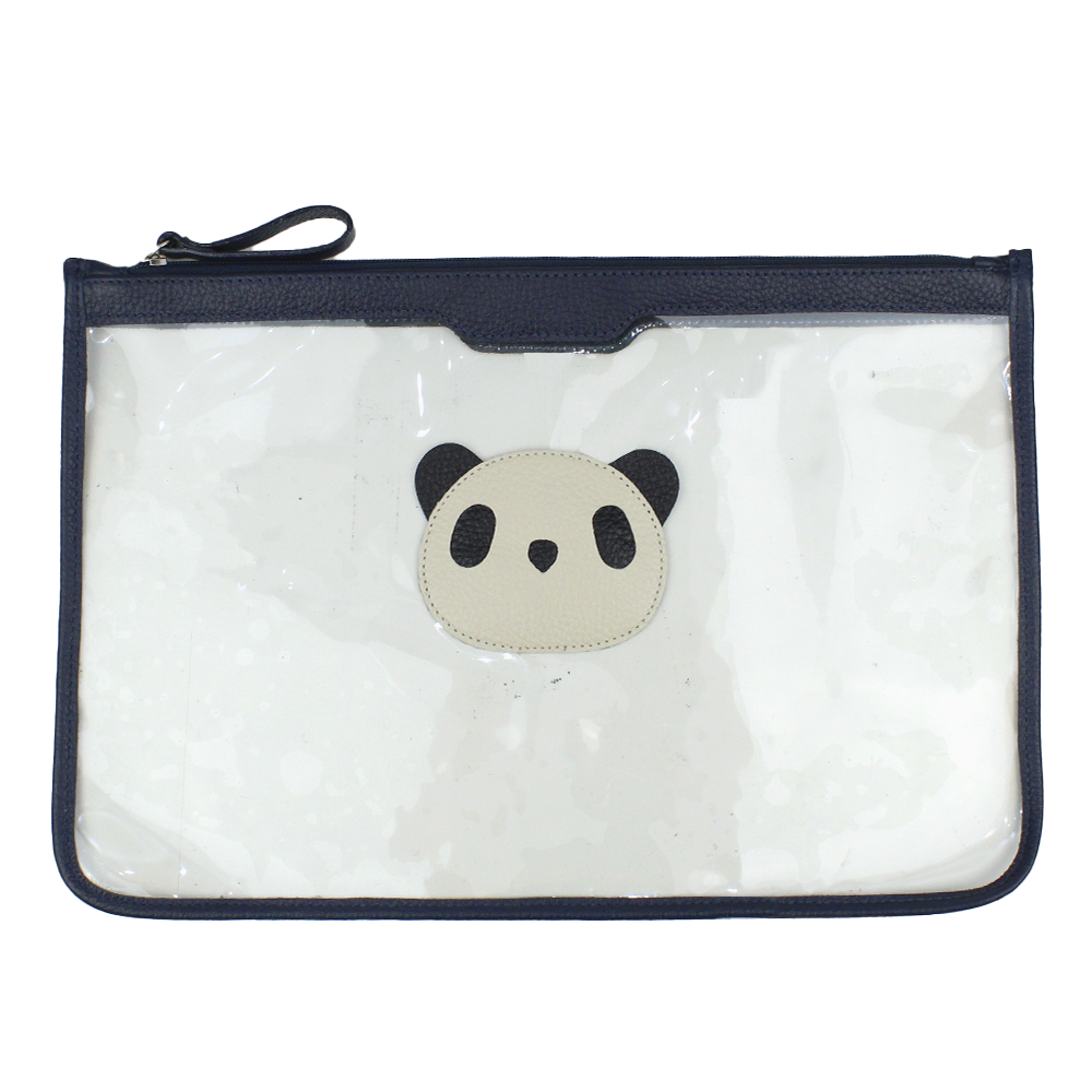 Pasta A4 Crystal Little Panda em Couro e Vinil Personalizada