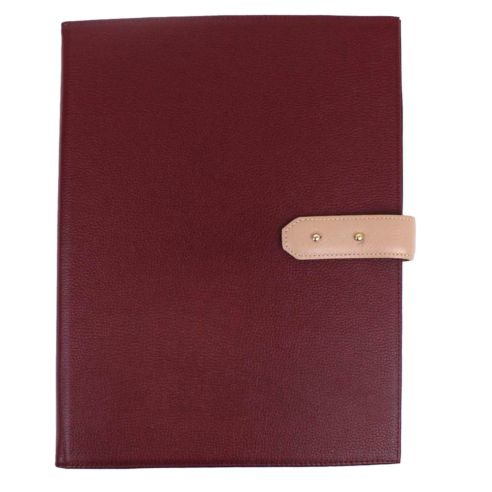 Pasta Portfólio Burgundy Liso com Rose Liso Pronta Entrega