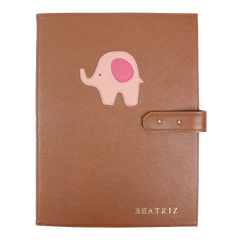 Pasta Portfólio Little Elephant em Couro Personalizado