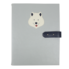 Pasta Portfólio Little Dog em Couro Personalizado