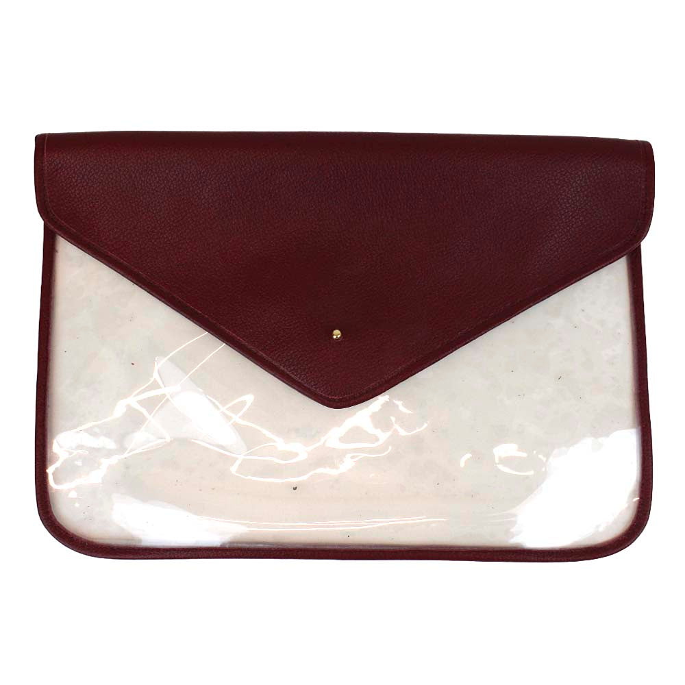 Pasta Envelope Dupla Burgundy Liso Pronta Entrega