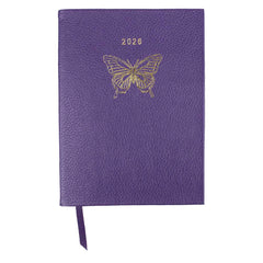 Planner My Days 2026 com Hotstamping Borboleta em Couro Personalizado