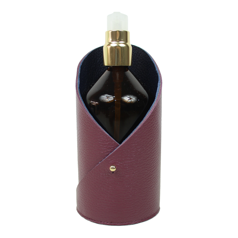 Porta Álcool Gel Moma Burgundy Liso com Marinho Liso Pronta Entrega