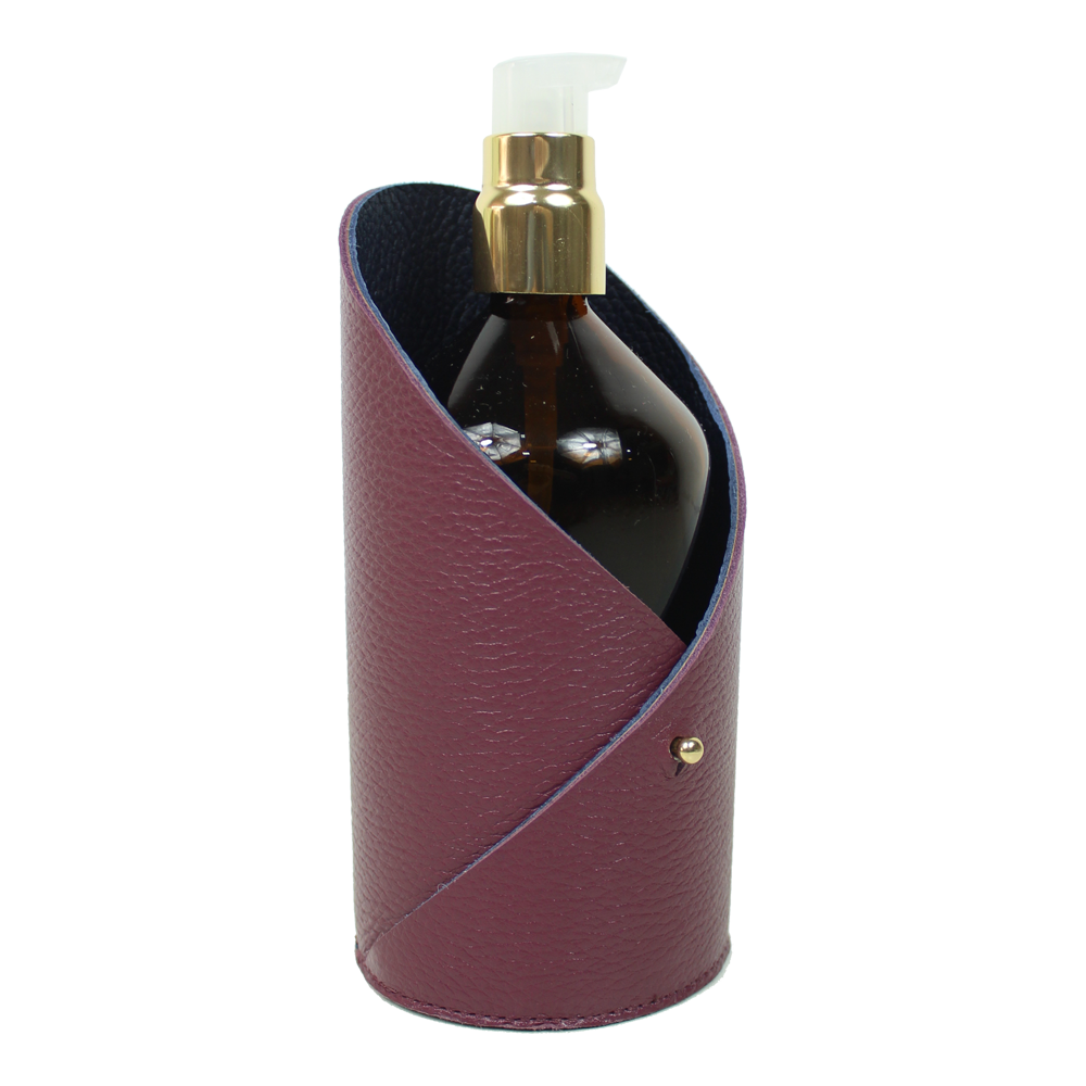 Porta Álcool Gel Moma Burgundy Liso com Marinho Liso Pronta Entrega