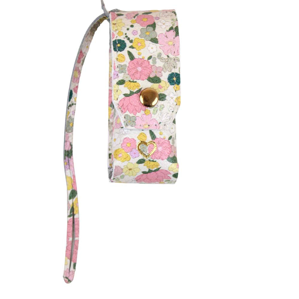 Porta Batom Charm Estampa Ditsy Rosa Pronta Entrega