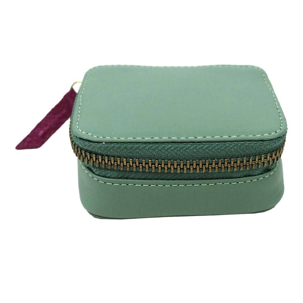 Porta Batom Jade Safiano com Fúcsia Liso Pronta Entrega