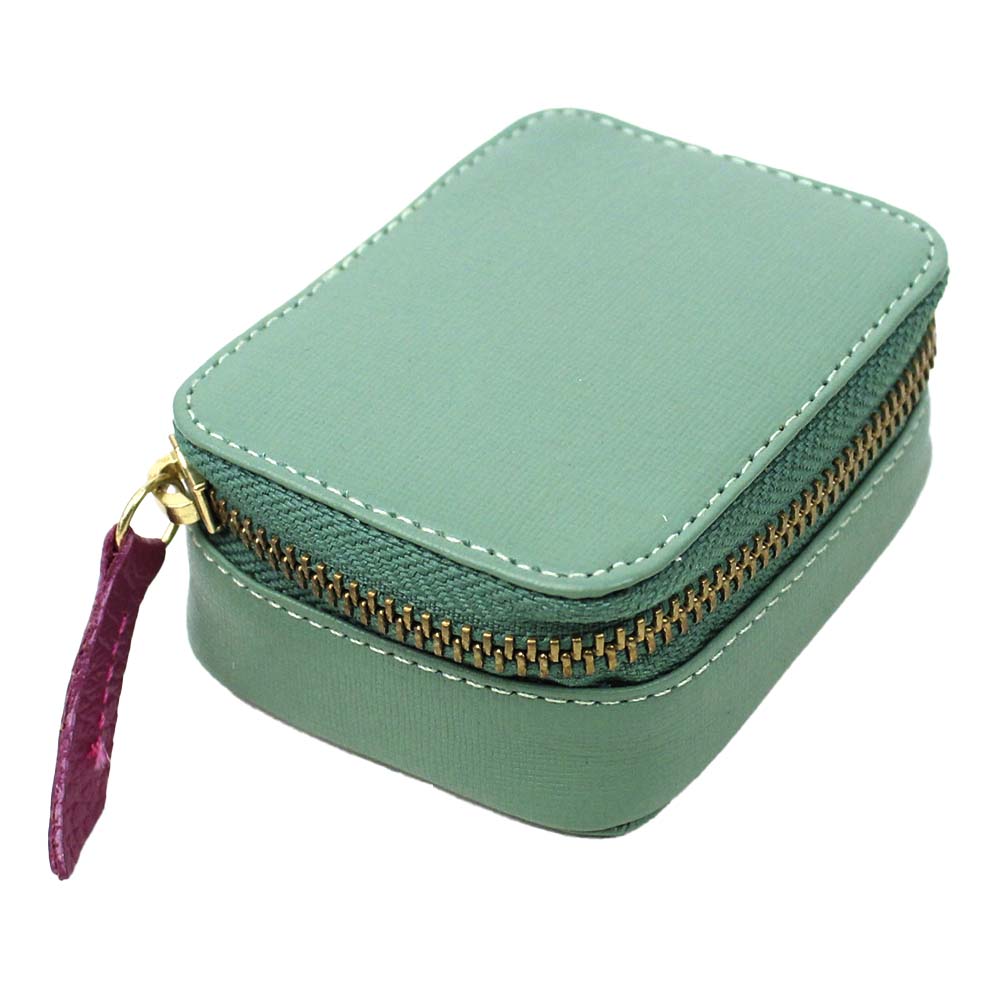 Porta Batom Jade Safiano com Fúcsia Liso Pronta Entrega