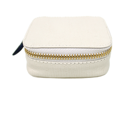 Porta Batom Off White Lesard com Marinho Liso Pronta Entrega