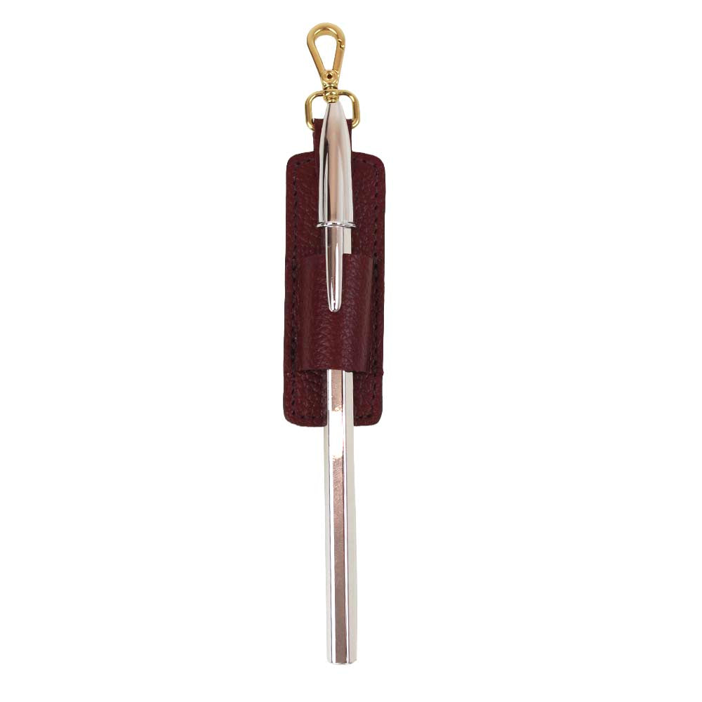Porta Caneta Professor Burgundy Liso Pronta Entrega