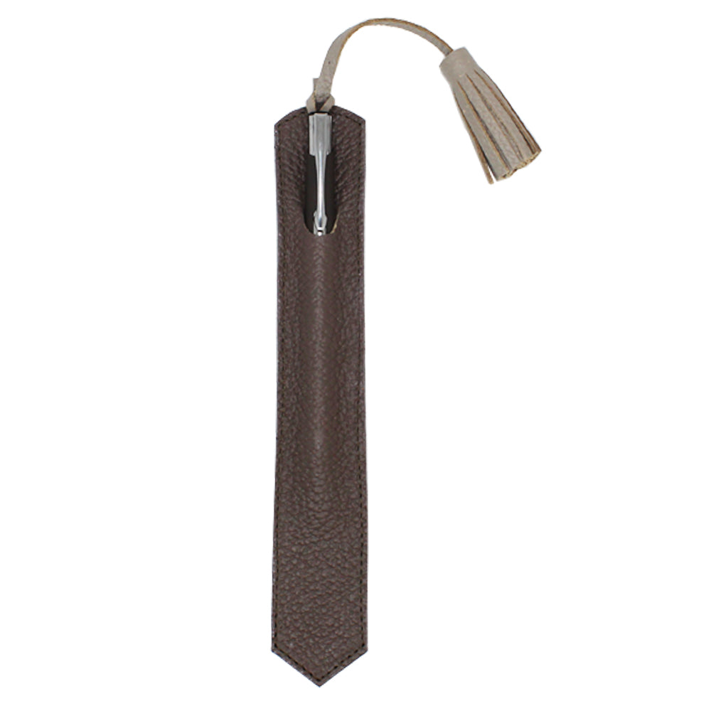 Porta Caneta com Pendente em Couro Personalizado