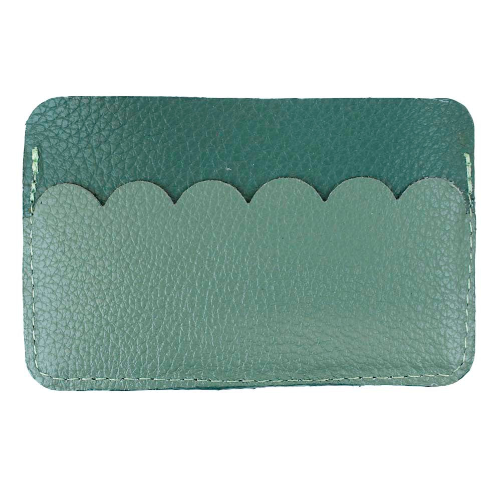 Porta Cartão Babado Esmeralda com Jade Pronta Entrega