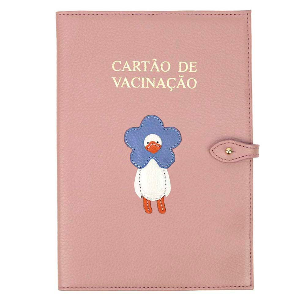 Porta Cartão de Vacina Funny Duck em Couro Personalizado