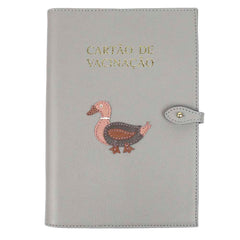 Porta Cartão De Vacina Patinho Vintage Atmosfera com Algodão Doce Liso,fendi e Caramelo Liso Pronta Entrega