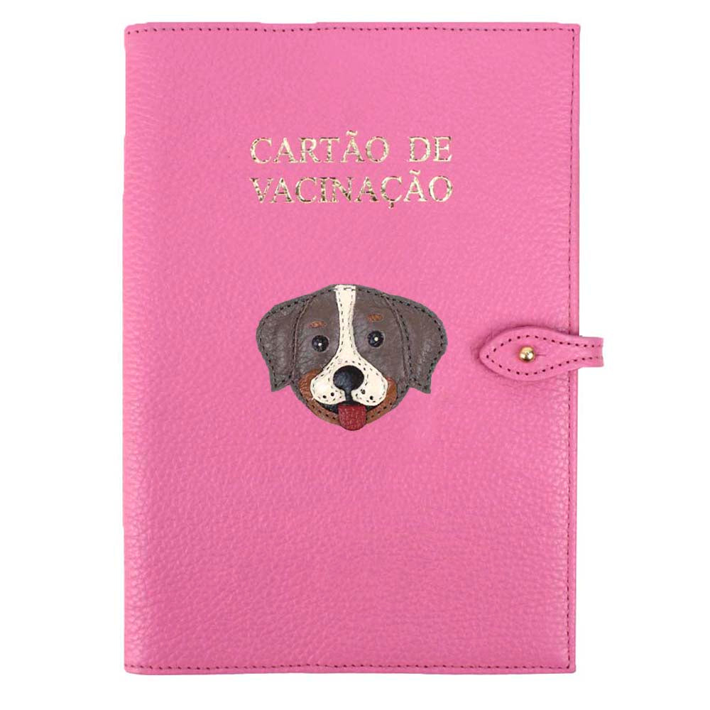 Porta Cartão De Vacina Cachorro Toddy Rosa Orquídea Pronta Entrega