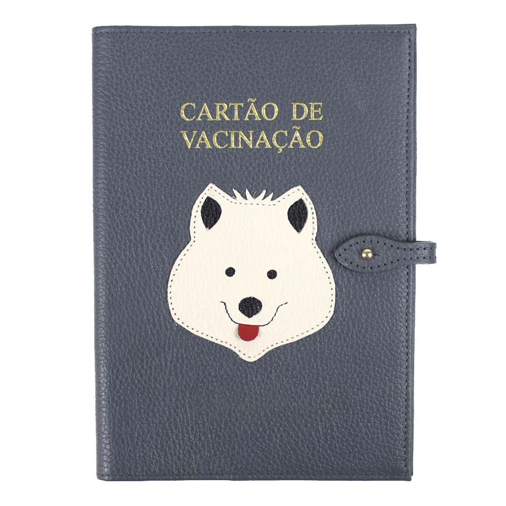 Porta Cartão de Vacina Little Dog em Couro Personalizado