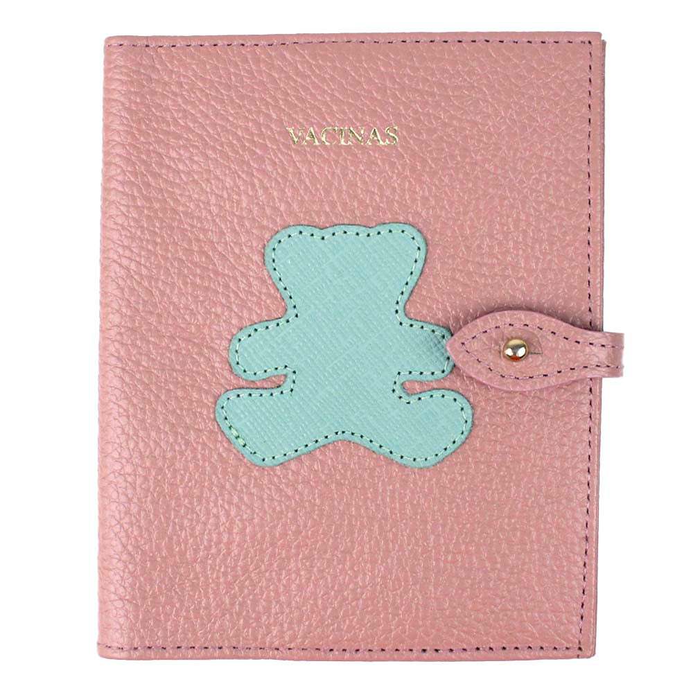 Porta Mini Cartão de Vacina - Modelo Einstein Little Bear em Couro Personalizado