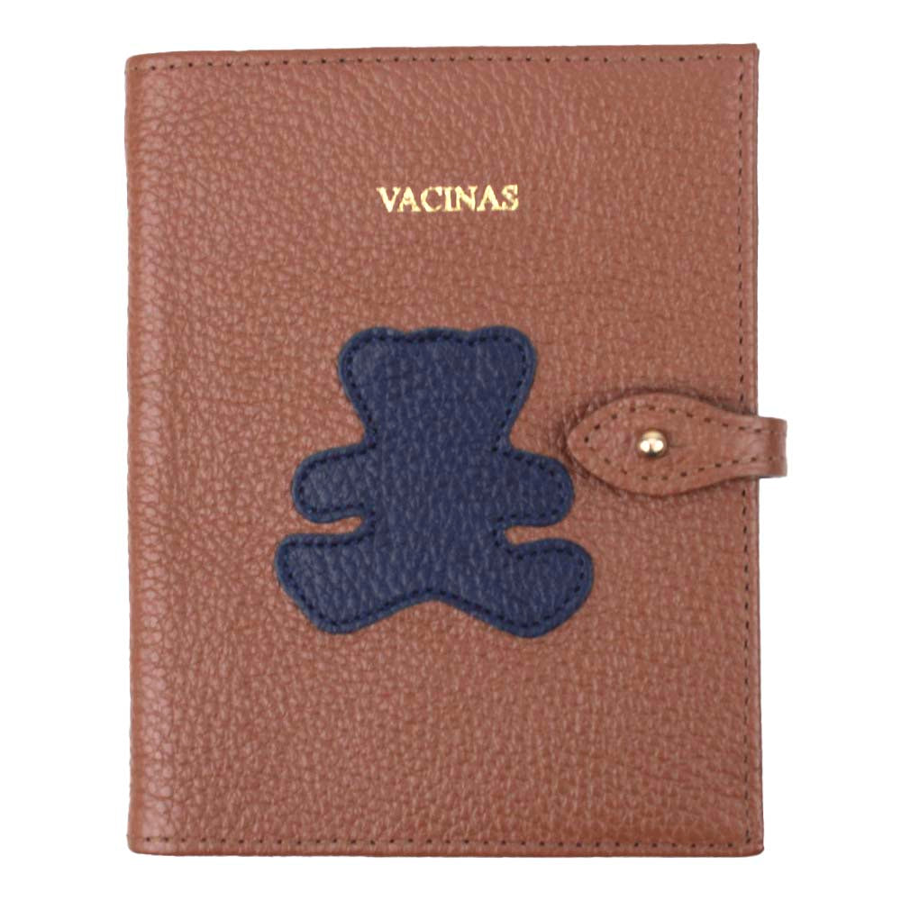 Porta Mini Cartão de Vacina - Modelo Einstein Little Bear em Couro Personalizado