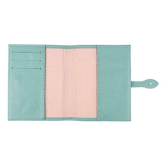 Porta Mini Cartão de Vacina - Modelo Einstein Borboleta Menta Liso com Off White Liso e Algodão Doce Liso Pronta Entrega